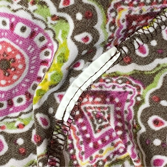 AGB Blouse Womens XL Multicolor Off Shoulder Geometric Circle Short Sleeve Tunic - Picture 8 of 11